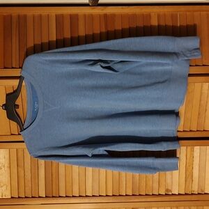 Tek Gear Sweatshirt, thumb slots, comfy, Marled Blue, 2x